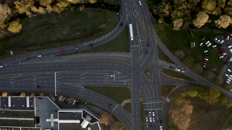 Top-Down-view-of-a-busy-and-hectic-street-crossing