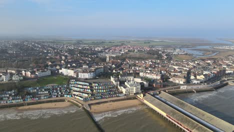 Walton-on-the-Naze-pier-and-town-drone-4K-footage