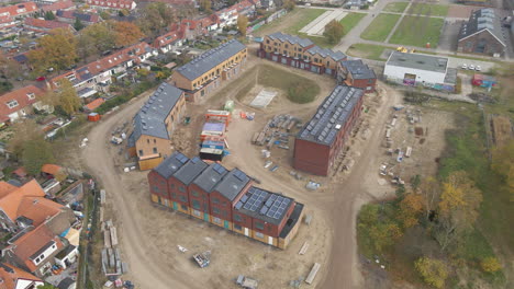 Aerial-of-new-houses-being-build-on-construction-site