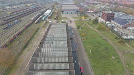 Aerial-of-old-train-workshops-on-train-yard