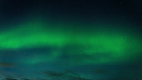 Aurora-Borealis-And-Stars-In-The-Night-Sky-In-Iceland---timelapse