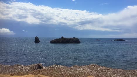 Blick-Auf-Die-Küstenlinie-Von-Der-Insel-Isla-De-Tabarca-In-Spanien