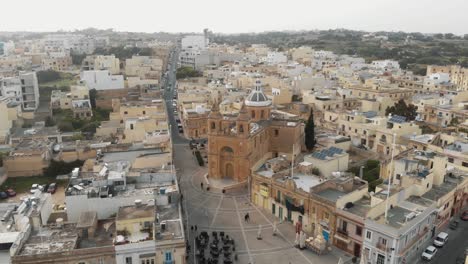 Aerial-view-from-drone-shot-of-ancient-medieval-city-of-Marsaxlokk-Malta