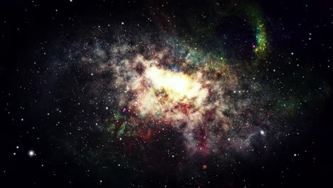 La-Galaxia-Gira-En-El-Universo-Con-Un-Fondo-De-Nubes-Nebulosas-Y-Estrellas