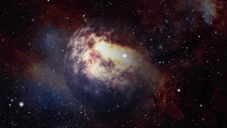 Mysteriöse-Gasplaneten-Und-Rote-Nebelwolken-Im-Universum