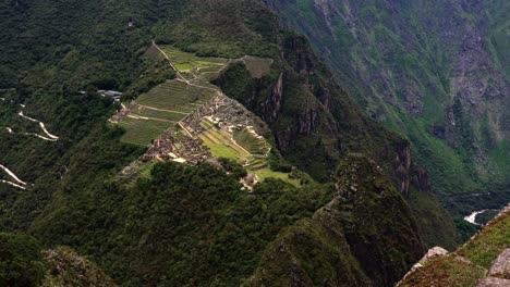Ruinen-Von-Machu-Picchu,-Die-Alte-Inka-zitadelle-In-Den-Anden,-Peru