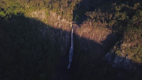 Aerial-cinematic-view-of-Ellenborough-falls,-New-South-Wales,-NSW,-Australia