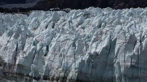 Unique-shapes-of-the-Jagged-ice-on-top-of-Margerie-Glacier,-Alaska