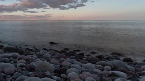 Beautiful-rocky-beach-at-sunset