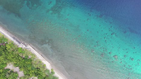Cinematic-high-angle-top-view-showing-colorful-paradise-in-Philippines