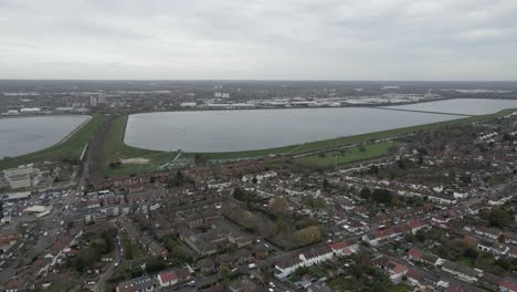North-Chingford-Essex-Aerial-4K-Footage-with-reservoir