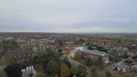 Epping-Town-Essex-Antenne-4k-Filmmaterial-Sicht