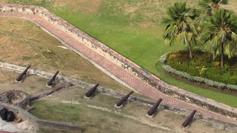 The-Cannons-Of-Castillo-De-San-Felipe-De-Barajas,-Cartagena,-Colombia