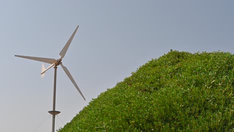 4k-Video:-The-United-Arab-Emirates,-Windmills-farm-for-energy-production