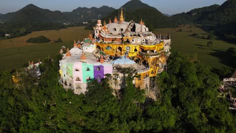 Brightly-colored-temple-on-top-of-the-hill