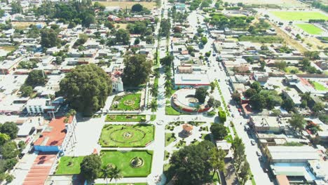 Tule-Tree,-Oaxaca-Mexico,-Aerial-View-Drone