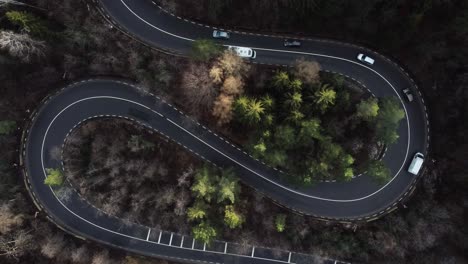 Road-Traffic-From-Above.-Mountain-Road-Drone-Shot