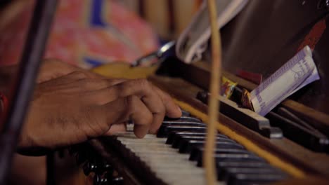 Indian-classical-music-instrument-peti-piano-close-up