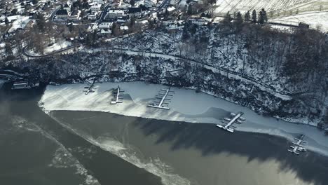 Vistas-Aéreas-De-Drones-Del-Parque-Nacional-Keller-En-Invierno