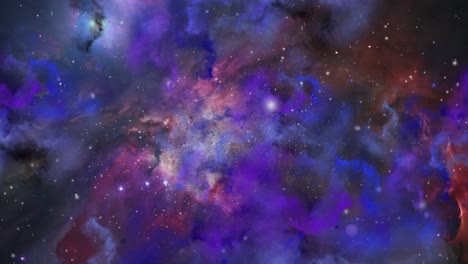 Dentro-De-La-Nube-Nebulosa-En-El-Universo,-Punto-De-Vista