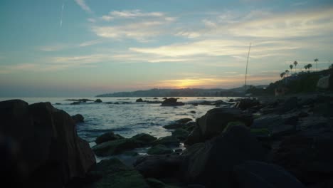 Rocky-beach-during-sunset-or-sunrise