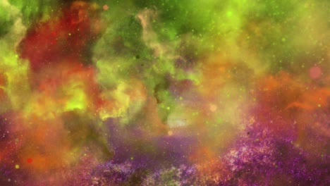 La-Superficie-De-Las-Nubes-Nebulosas-Moviéndose-En-El-Universo-Con-La-Galaxia-De-Fondo