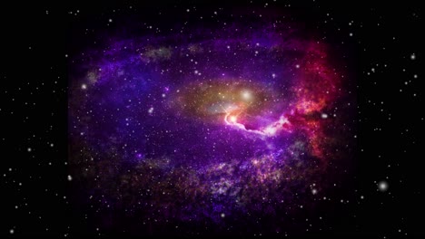 Rote-Und-Violette-Nebelwolken-Bewegen-Sich-Im-Dunklen-Universum,-Raum