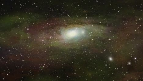 Nebulosa-De-Nubes-Atmosféricas-Contra-El-Telón-De-Fondo-De-Una-Galaxia-En-El-Universo