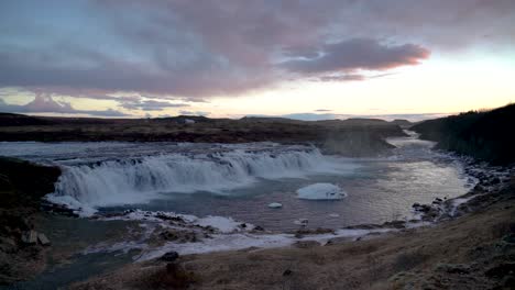 Famous-Faxi-Waterfall-At-Daytime-In-Golden-Circle,-Iceland