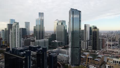 Aerial-view-of-Canary-Wharf-Skyline-in-London-after-leaving-Europe
