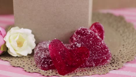 Essbare-Herzförmige-Zuckergummis-Für-Den-Valentinstag