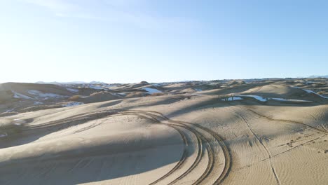 Unique-wild-beauty-of-little-Sahara-desert-sand-dunes-in-winter-sunny-day