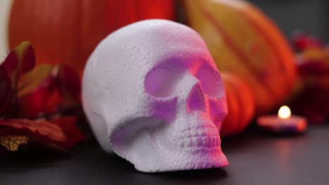 Styrofoam-Skull,-Día-De-Muertos,-México
