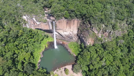 4K-Aerial-scene---Cascata-do-chuvisqueiro,-rolante,-sul-do-Brasil