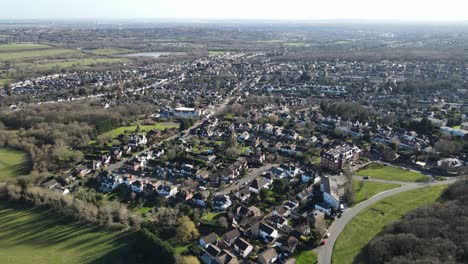 Buckhurst-Hill-,-Essex-,-UK-Aerial-footage-High-POV