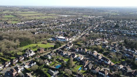Buckhurst-Hill-,-Town-in-Essex-UK-Aerial-footage-