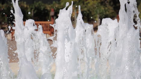 Water-Fountain-Sprays-Water-in-Daytime