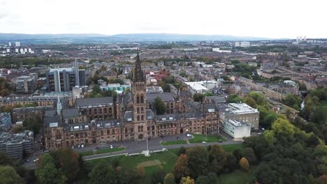 Vista-De-Pájaro-De-La-Universidad-De-Glasgow-En-Escocia