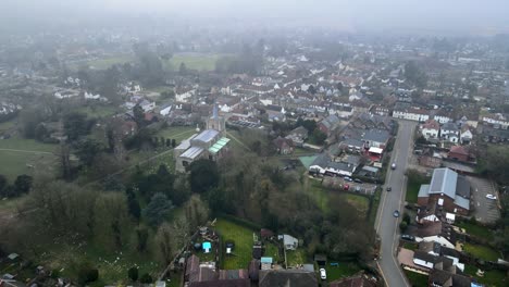 Sawbridgeworth-Great-Saint-Mary's-Church-Small-Town-in-Essex-UK-Aerial-footage