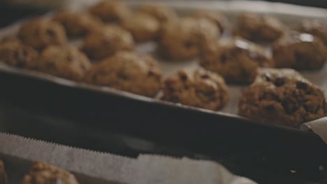 Chocolate-Chip-Cookies-On-Baking-Tray.-close-up