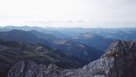 Reverse-drone-flight-Alps-in-Austria-Vorarlberg
