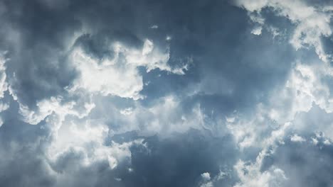 Cumulonimbus-Wolke-In-Einem-Klaren-Blauen-Himmel,-Sicht