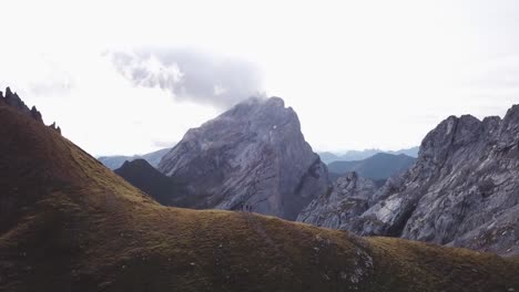 People-hike-in-Alps---Drone-flight-Alps-in-Austria-Vorarlberg