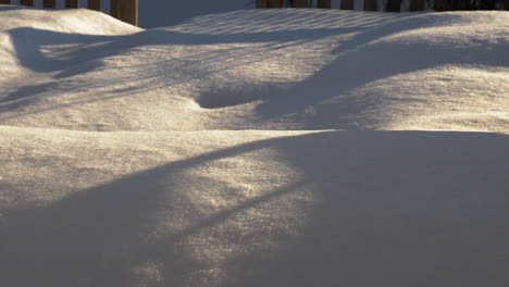 Shadows-moving-on-melting-snow-in-spring.-Timelapse