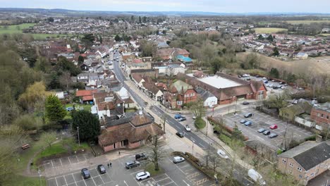 Chipping-Ongar-Essex--POV-high-street-Aerial-footage