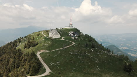 A-drone-shot-of-mountain-Uršlja-gora