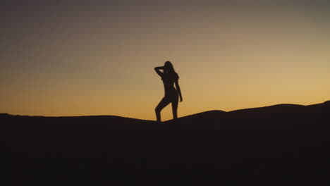 Silhouette-of-woman-during-golden-hour