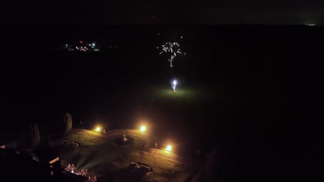 Aerial-view-fireworks-drone-footage-with-mavic-3-wedding-venue