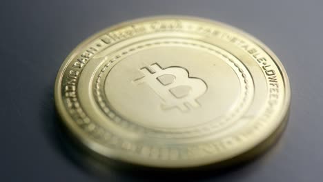 Super-close-up-detail-shot-of-bitcoin-cash-golden-coin