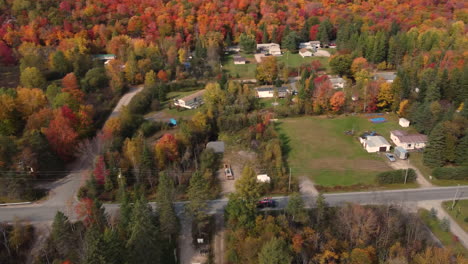 Radiant-autumn-season-at-Markham-City-McCowan-Canada-aerial